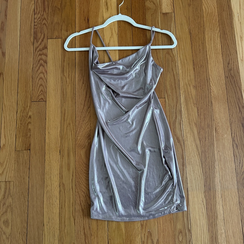 Mini Metallic Dress xs